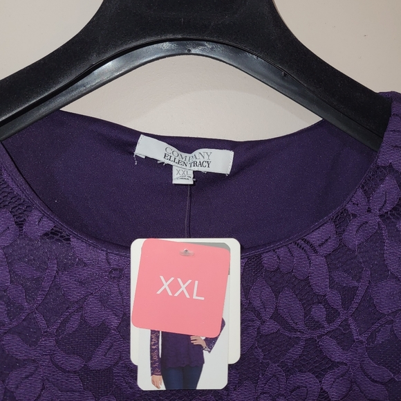 Women's elegant blouse 👚 Company ELLEN TRACY size XXL color: Violet - Picture 2 of 7